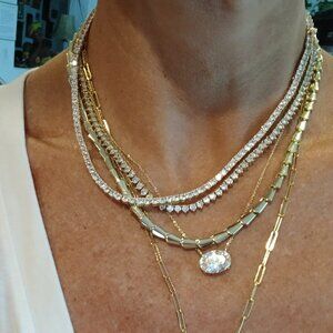Melinda Maria | Heiress Tennis Necklace [gold]